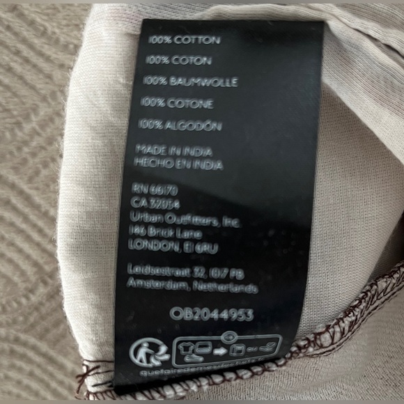 🆕 Free People Ellie Striped barrel pants in rust combo size small - Picture 13 of 13